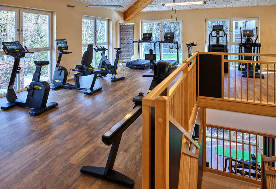 Werden Sie im Fitnessraum des Hotels sportlich aktiv.