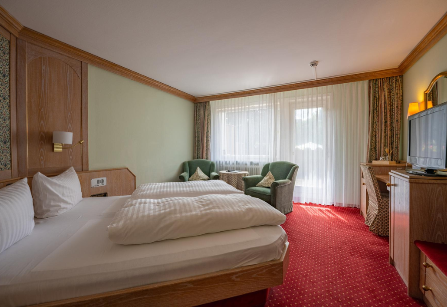 Beispiel eines Doppelzimmers im Hotel Lamm Mitteltal