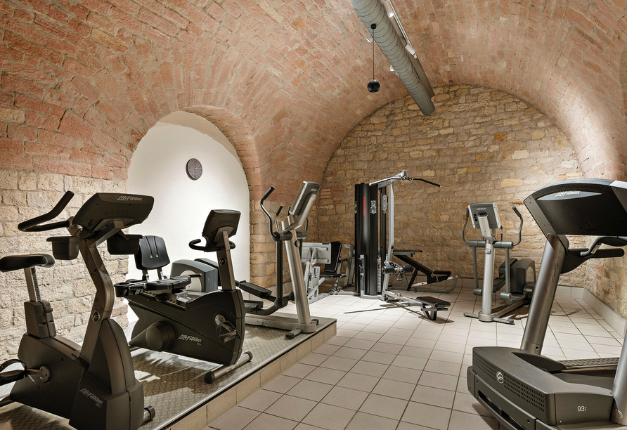 Im Fitnessraum können Sie sich auspowern.