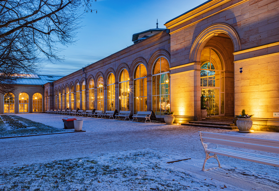 Bad Kissingen zeigt sich im Winter von seiner ruhigen und stimmungsvollen Seite.
