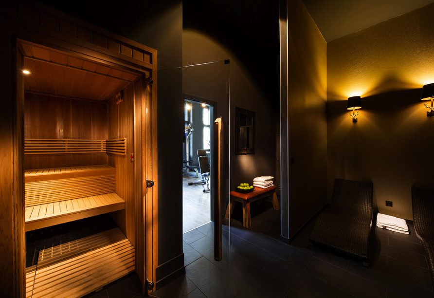 Wie wäre es mit einem wohltuenden Aufguss in der Sauna?