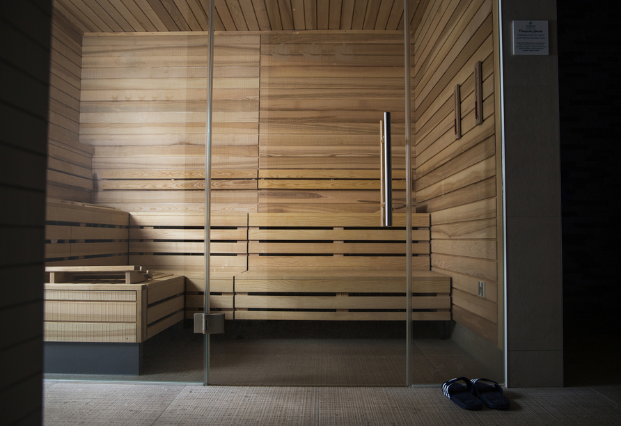 Sauna im Slow Down Bottsand Hotel & Spa