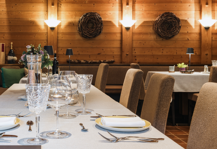 Im Restaurant werden Sie kulinarisch verwöhnt.