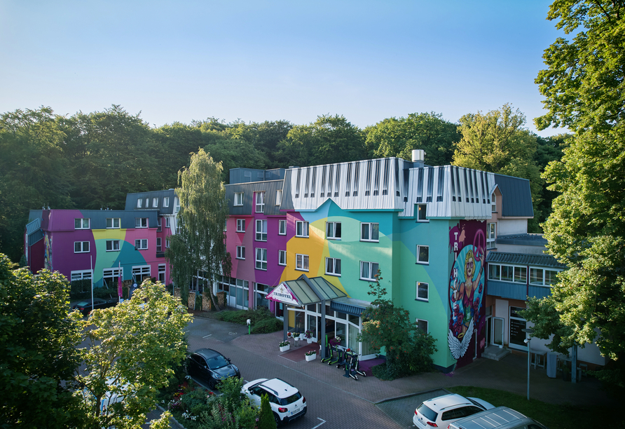 Außenansicht des TRIHOTEL Rostock
