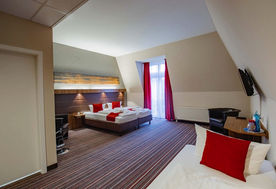 Beispiel eines Dreibettzimmers