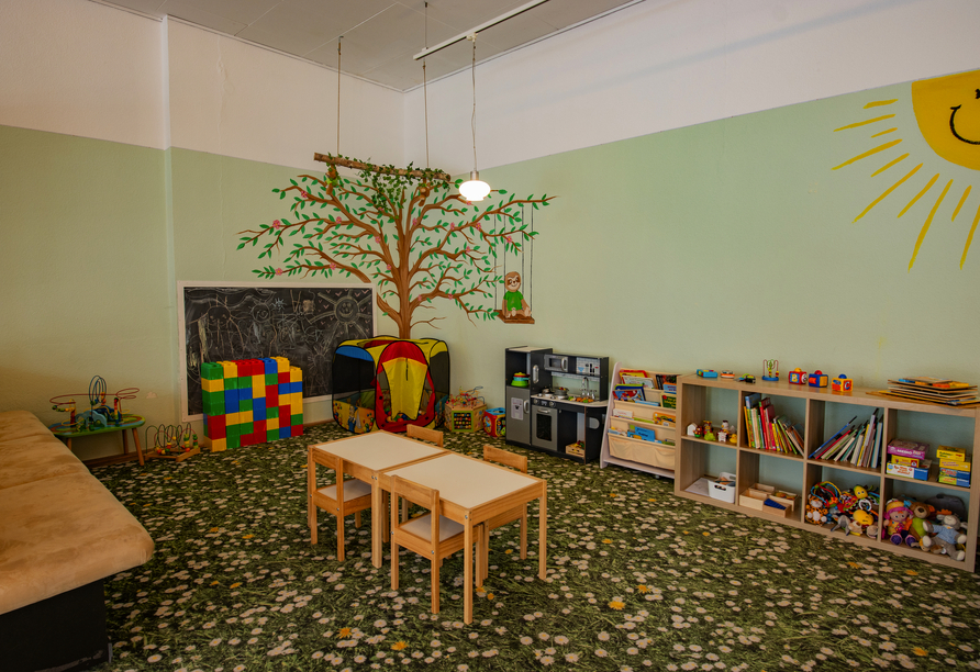 In der Kinderspielecke können allerhand Entdeckungen gemacht werden.