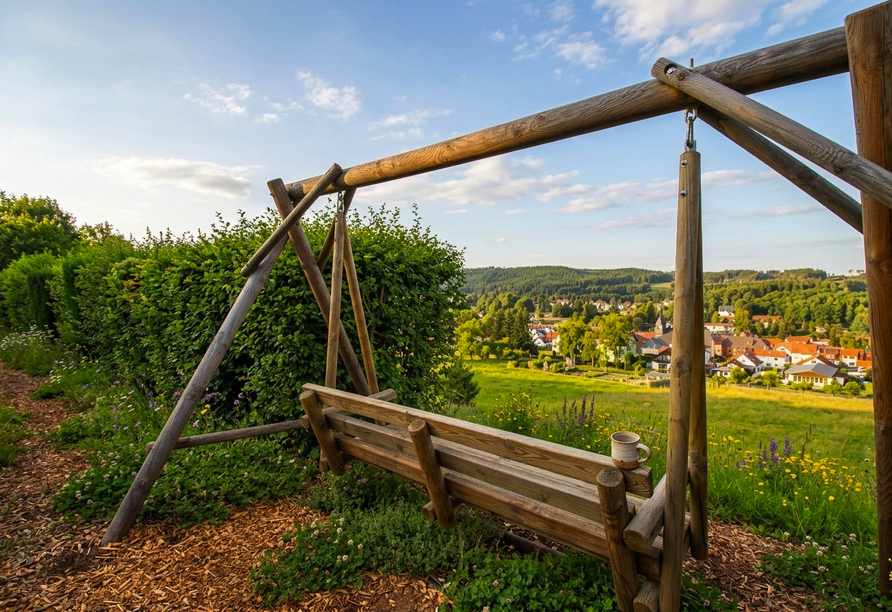 Finden Sie einen gemütlichen Platz in Ihrem Hotel und genießen Sie die wunderschöne Aussicht.