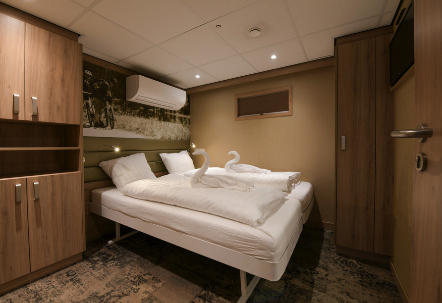 Beispiel einer Außenkabine auf dem Unterdeck