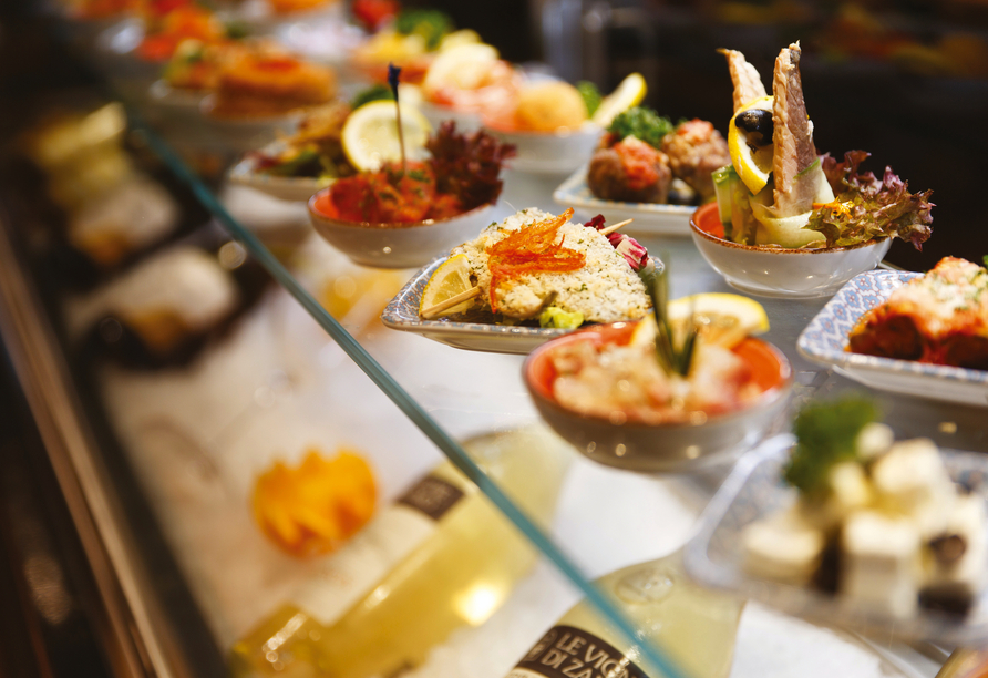 Lassen Sie es sich an Bord schmecken.