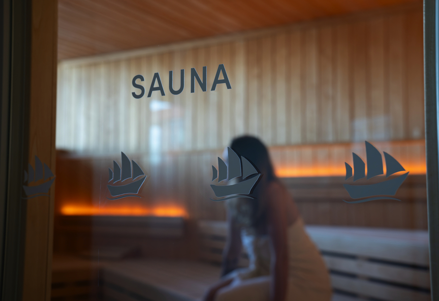In der Sauna lässt es sich gut entspannen.