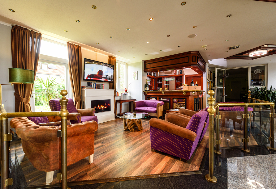 Nehmen Sie in der Lobby Platz und genießen Sie Ihre Auszeit!