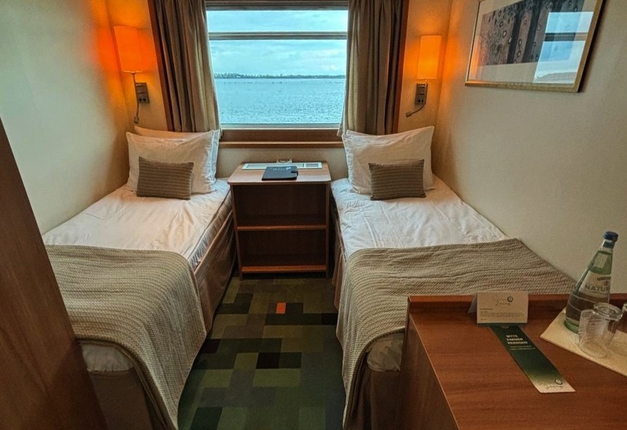 Beispiel einer Außenkabine auf dem Hauptdeck 