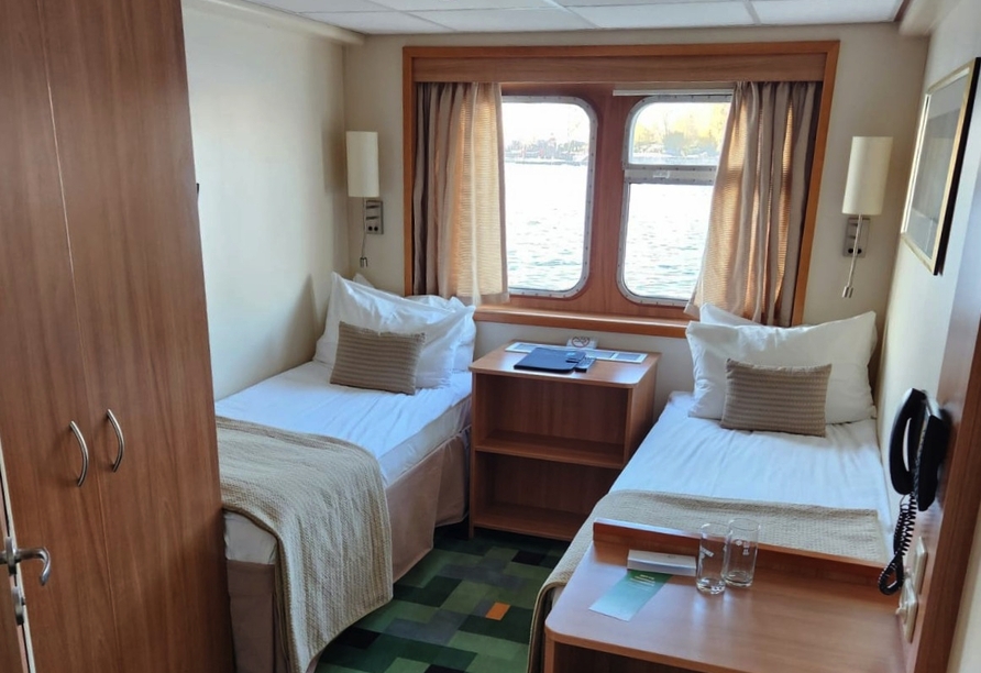 Beispiel einer Außenkabine auf dem Oberdeck