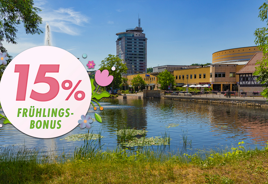 Das City Hotel am Congress Centrum Suhl liegt in der Nähe des schönen Herrenteichs.