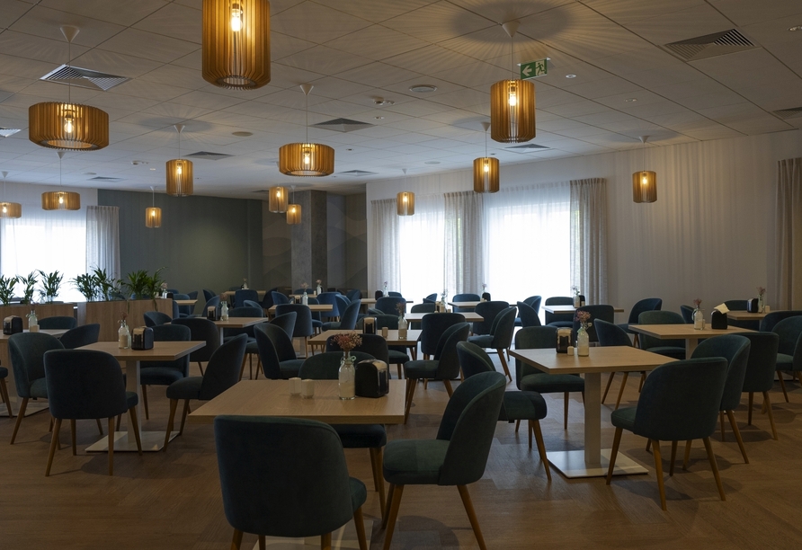 Der Speisesaal im Hotel Wolin lädt zum Genießen ein.