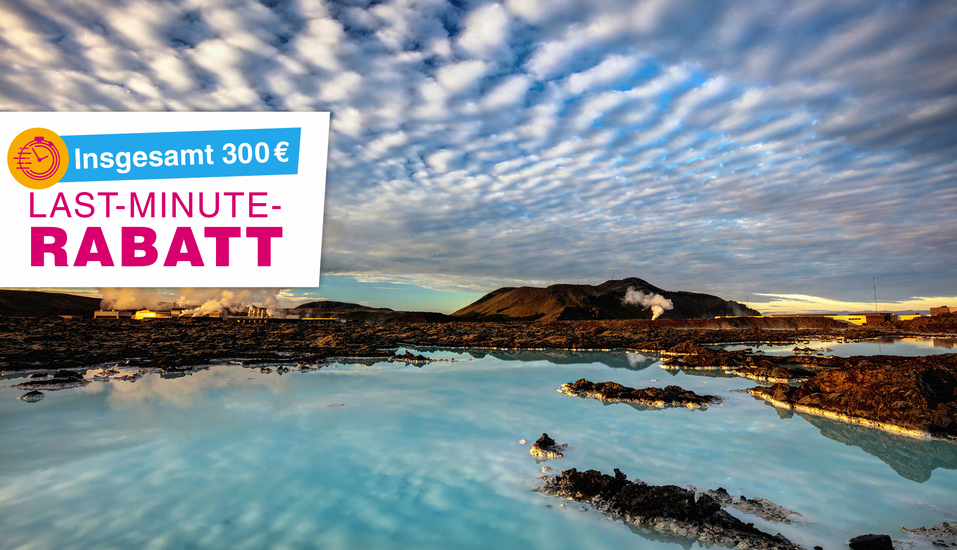 Die Blaue Lagune finden Sie in der Nähe von Reykjavík in Island.