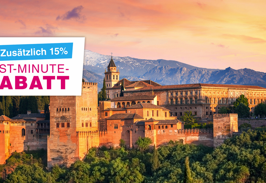 Von der Alhambra in Granada werden Sie mehr als beeindruckt sein.