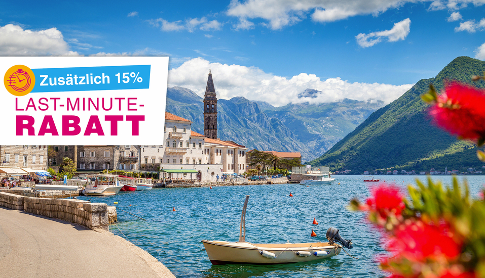 Freuen Sie sich auf die historische Stadt Perast inmitten der Bucht von Kotor und viele weitere Highlights!