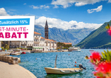 Freuen Sie sich auf die historische Stadt Perast inmitten der Bucht von Kotor und viele weitere Highlights!