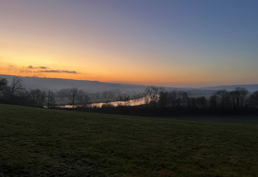 Genießen Sie den wunderschönen Weserblick!