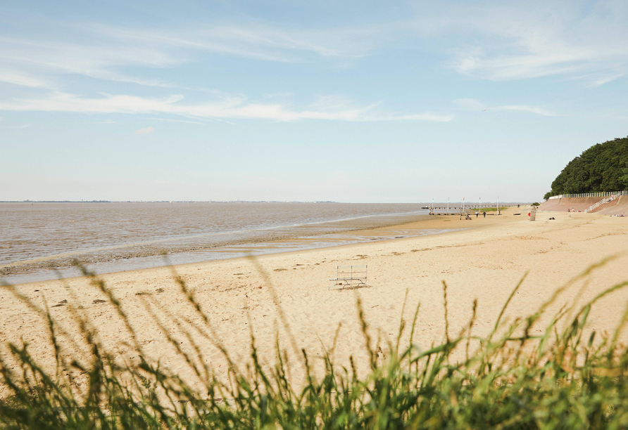 Der Strand von Dangast befindet sich ganz in der Nähe.