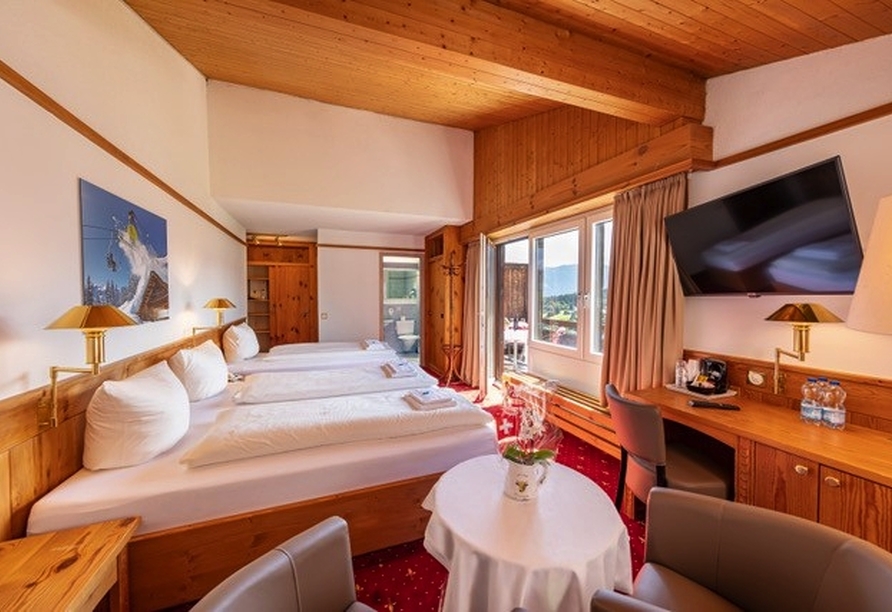 Beispiel eines Familienzimmers im Alpenhotel Flims