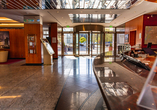 Willkommen in der einladenden Hotellobby