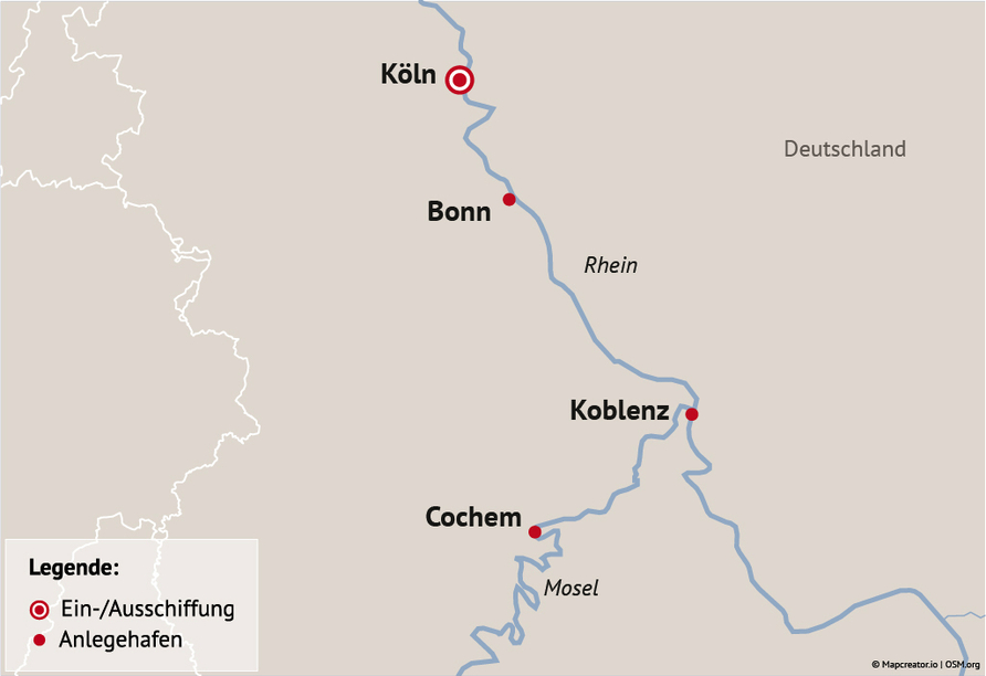 Ihre Reiseroute am 09.12.26. und 15.12.26