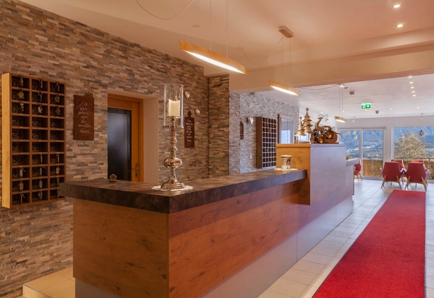 Empfangsbereich des Panoramahotel Talhof