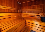 Entspannen Sie in der Sauna des Hotels.
