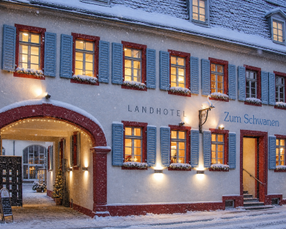 Außenansicht auf das Landhotel zum Schwanen in Osthofen