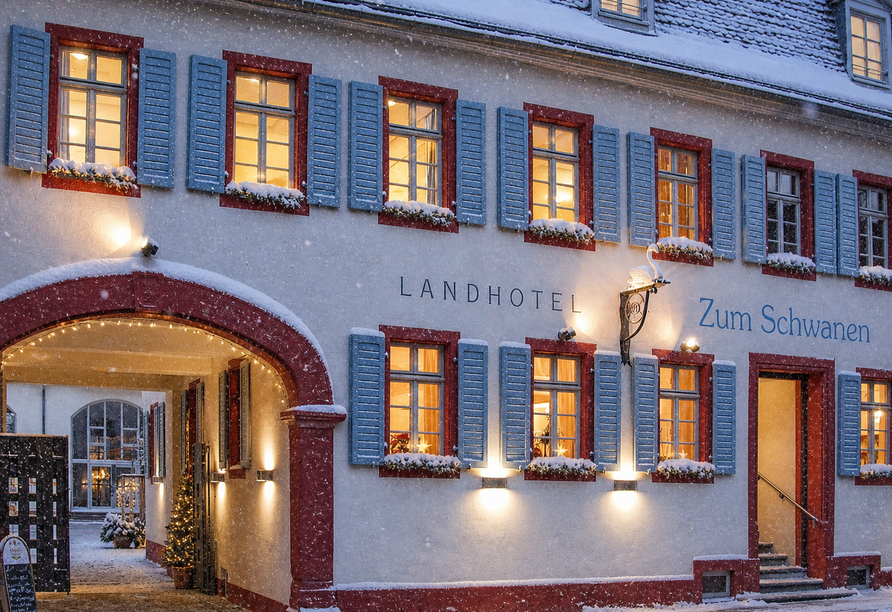 Außenansicht auf das Landhotel zum Schwanen in Osthofen