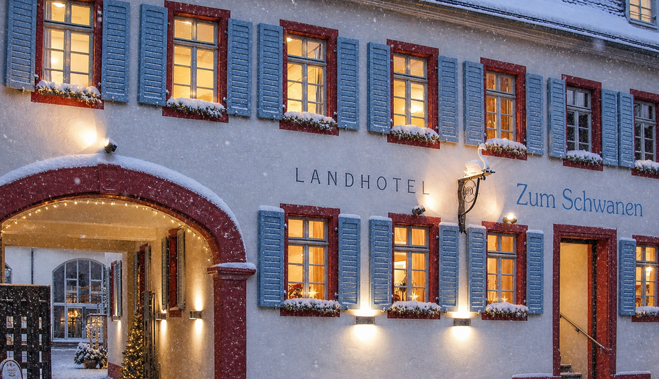 Außenansicht auf das Landhotel zum Schwanen in Osthofen