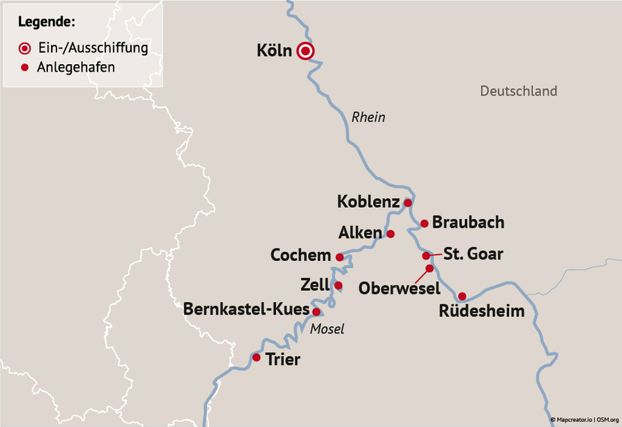 Ihre Reiseroute
