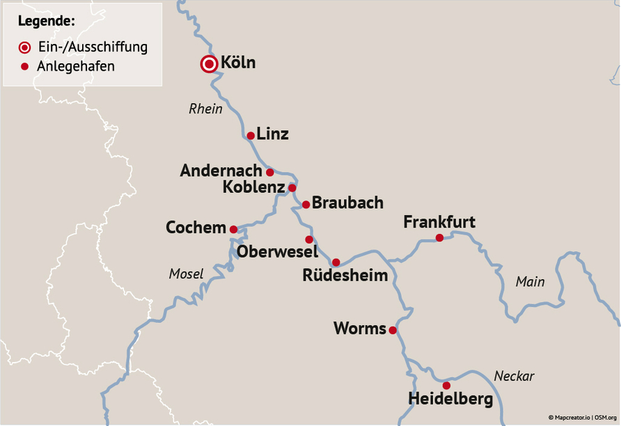 Ihre Reiseroute