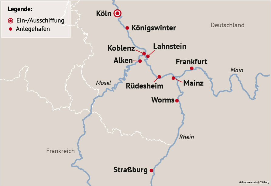 Ihre Reiseroute