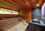 Lassen Sie in der Sauna die Seele baumeln.