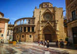 Entdecken Sie beeindruckende Sehenswürdigkeiten wie die historische Kathedrale im Herzen Valencias.