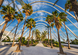 Der moderne Palmenpark L’Umbracle in Valencia verbindet moderne Architektur mit mediterranem Palmenflair.