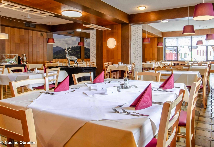 Lassen Sie sich im Restaurant kulinarisch verwöhnen.