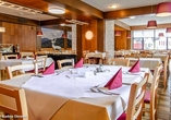 Lassen Sie sich im Restaurant kulinarisch verwöhnen.