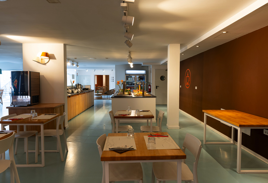 Lassen Sie sich im Restaurant kulinarisch verwöhnen.