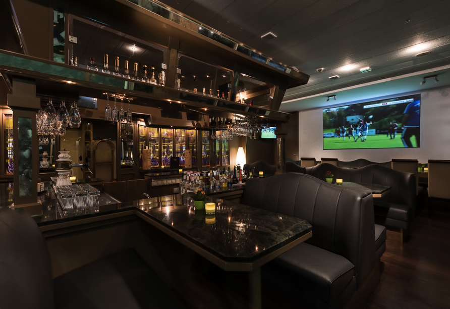 Verweilen Sie an der Bar vom Bistro
