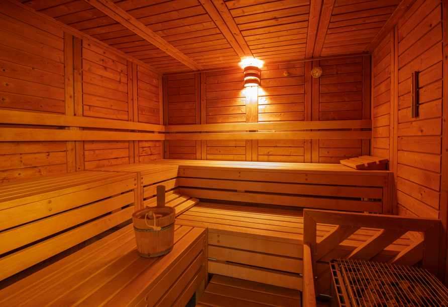 Wohltuende Wärme in der Sauna