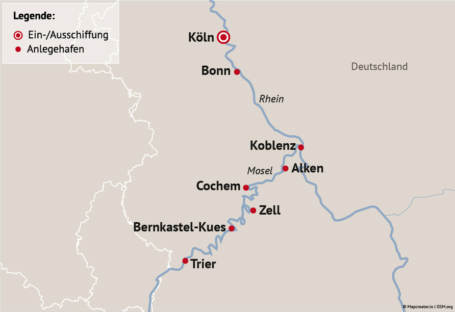 Ihre Reiseroute