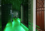 Die Sauna von innen überzeugt mit gemütlicher Wohlfühlatmosphäre.