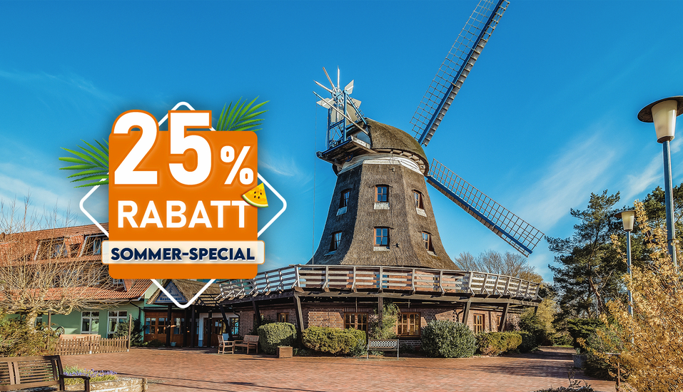 Das Highlight Ihres Hotels: Die liebevoll restaurierte Windmühle aus dem Jahre 1874.