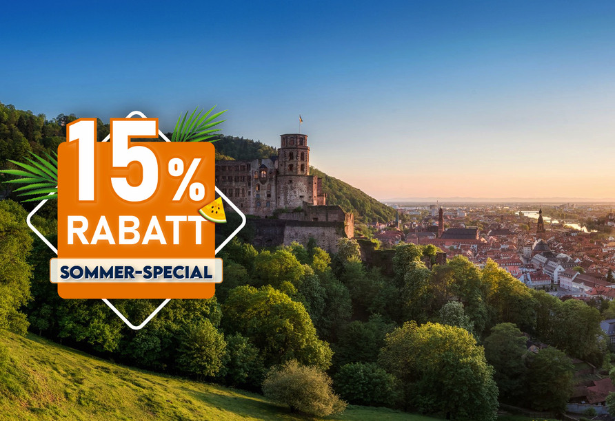 Ein Ausflug nach Heidelberg mit dem bekannten Heidelberger Schloss ist empfehlenswert.