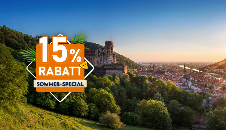 Ein Ausflug nach Heidelberg mit dem bekannten Heidelberger Schloss ist empfehlenswert.