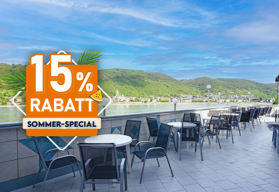 Terrasse vom besttime Hotel Boppard
